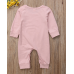 RubeyLiza Baby Girl - Pink Alpaca Romper